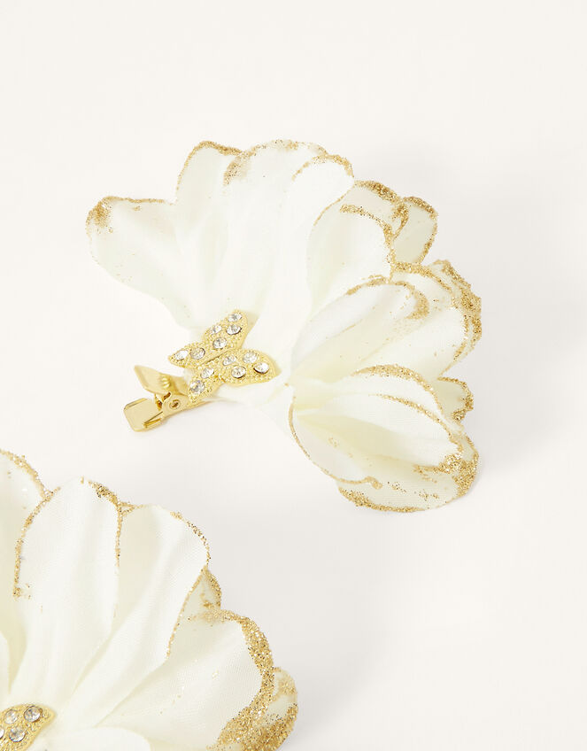 Fancy Butterfly Flower Hair Clip Twinset, , large
