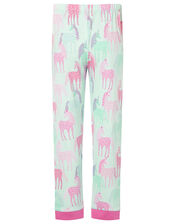 Unicorn Jersey PJ Set in Organic Cotton, Blue (AQUA), large