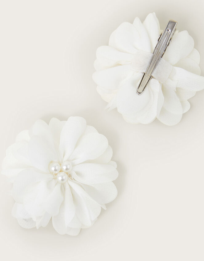 2-Pack Pearl Flower Bridesmaid Hair Clips, , large