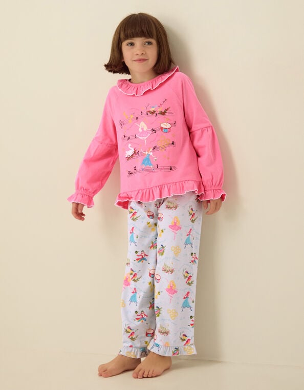 Twelve Days Of Christmas Long Pyjamas Set, Pink (PINK), large