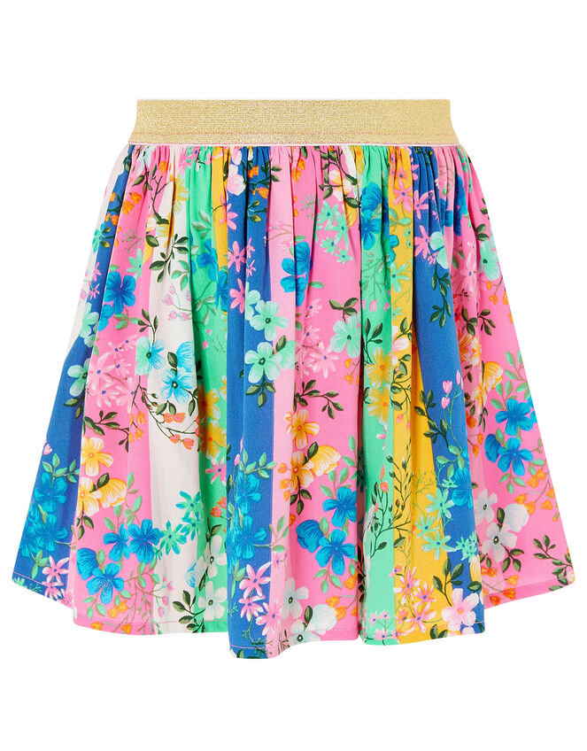 Stripe Floral Skirt, Multi (MULTI), large