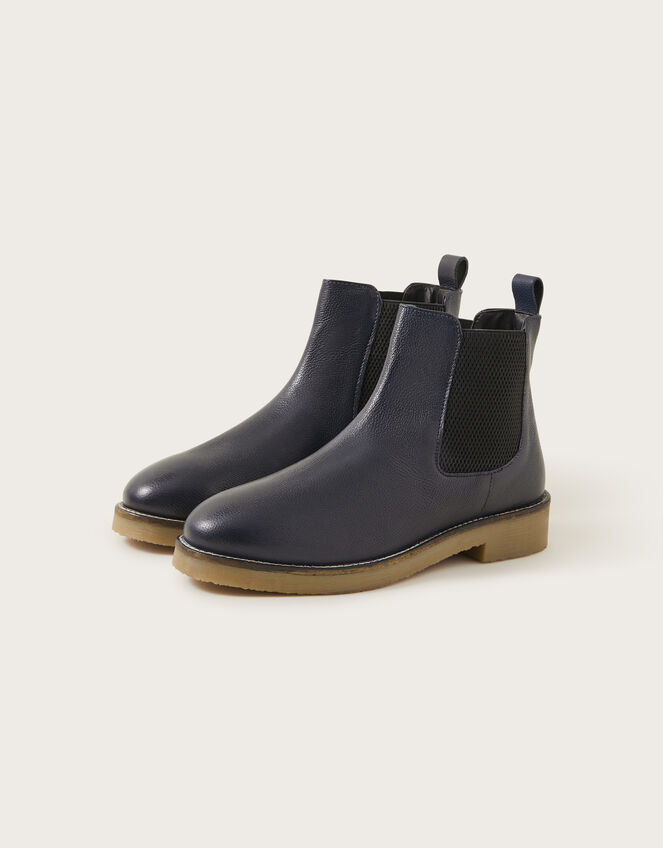 Chiswick Leather Chelsea Boots, Blue (NAVY), large