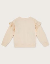 Floral Embroidered Ruffle Jumper, Ivory (IVORY), large
