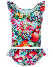 Berrie Printed Tankini with Recycled Fabric, Blue (TURQUOISE), large