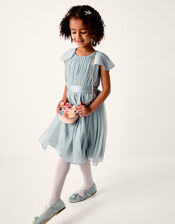 Ava Cape Sleeve Chiffon Bridesmaid Dress, Green (SAGE), large