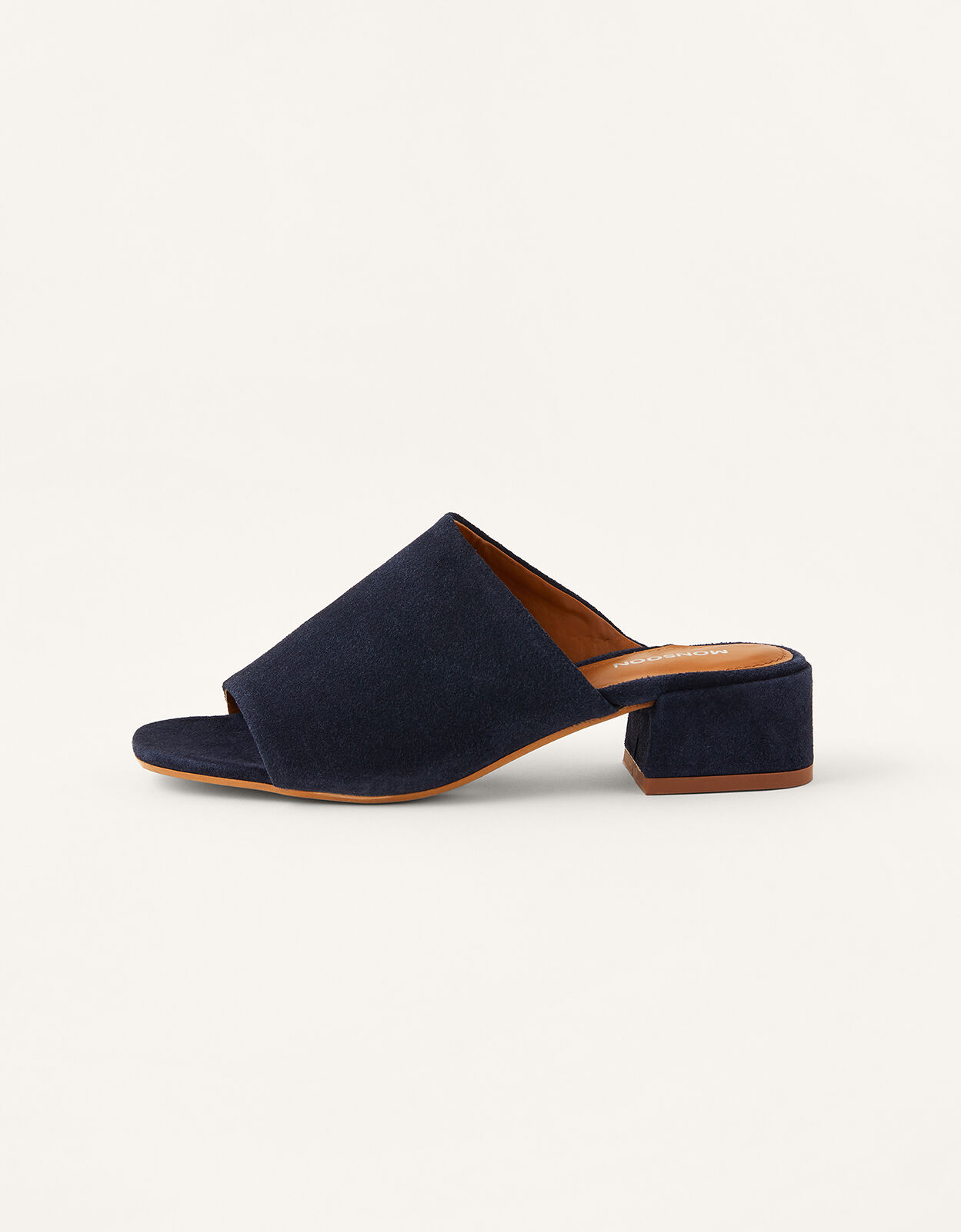 Navy mules with heels hot sale