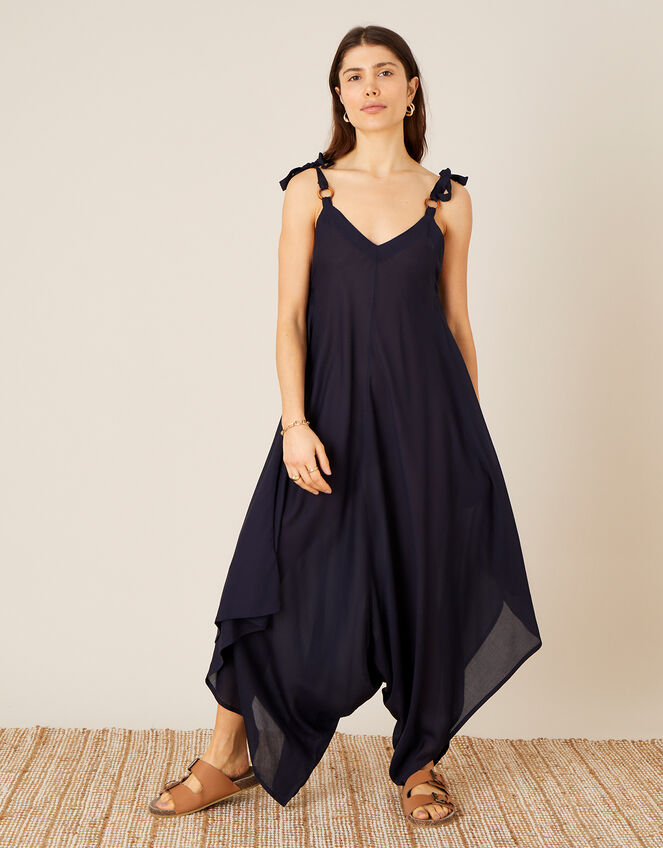 Relaxed Romper in LENZING��� ECOVERO���, Blue (NAVY), large