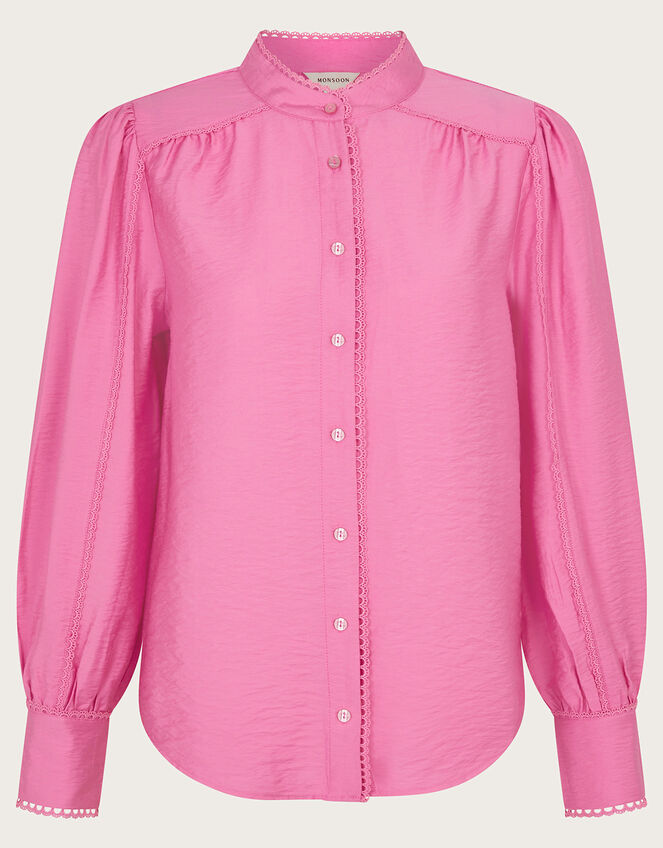 Pippa Plain Blouse, Pink (PINK), large