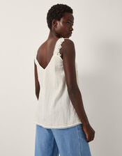 Celia Lace Pintuck Cami Top, Cream (CREAM), large