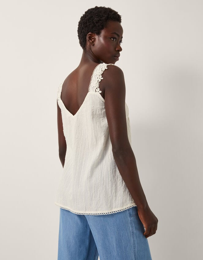 Celia Lace Pintuck Cami Top, Cream (CREAM), large