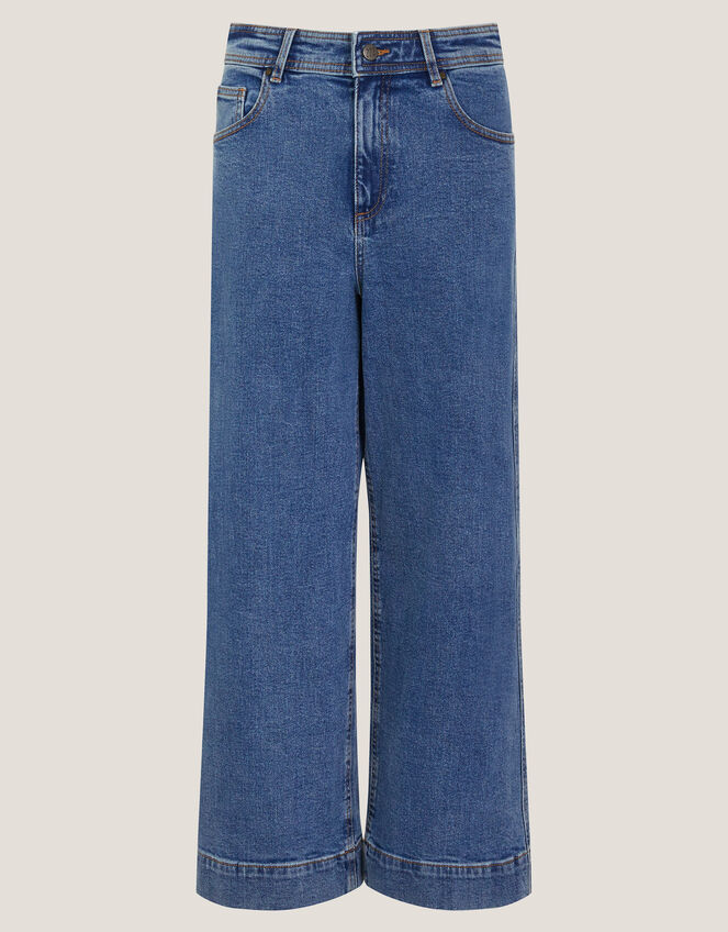 Hallie Regular Crop Wide Leg Jeans Blue
