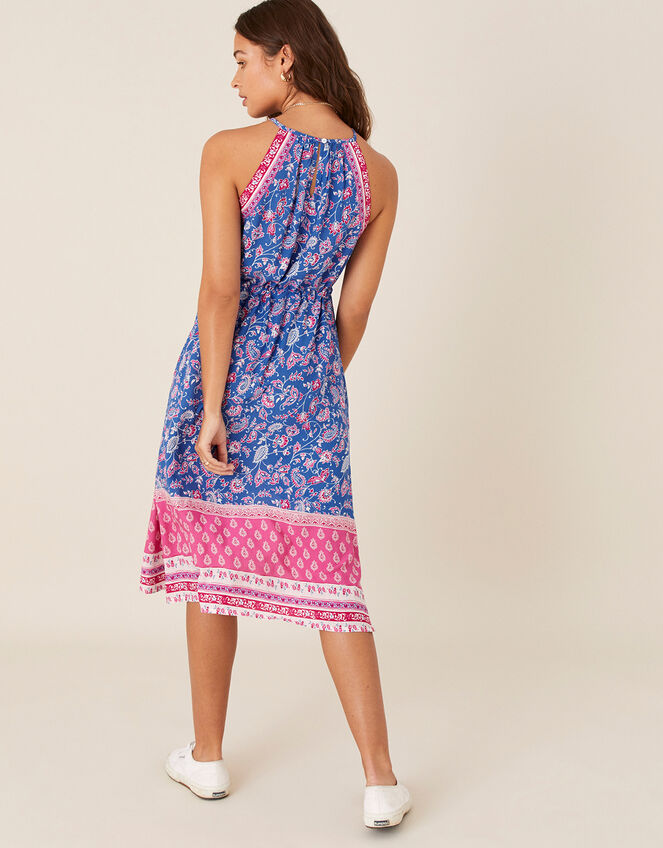 Skylar Printed Dress in LENZING™ ECOVERO™, Blue (BLUE), large