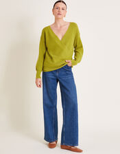 Wiley Wrap Jumper, Green (GREEN), large