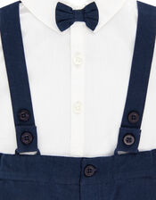 Newborn Connor Mini Chino Smart Set, Blue (NAVY), large
