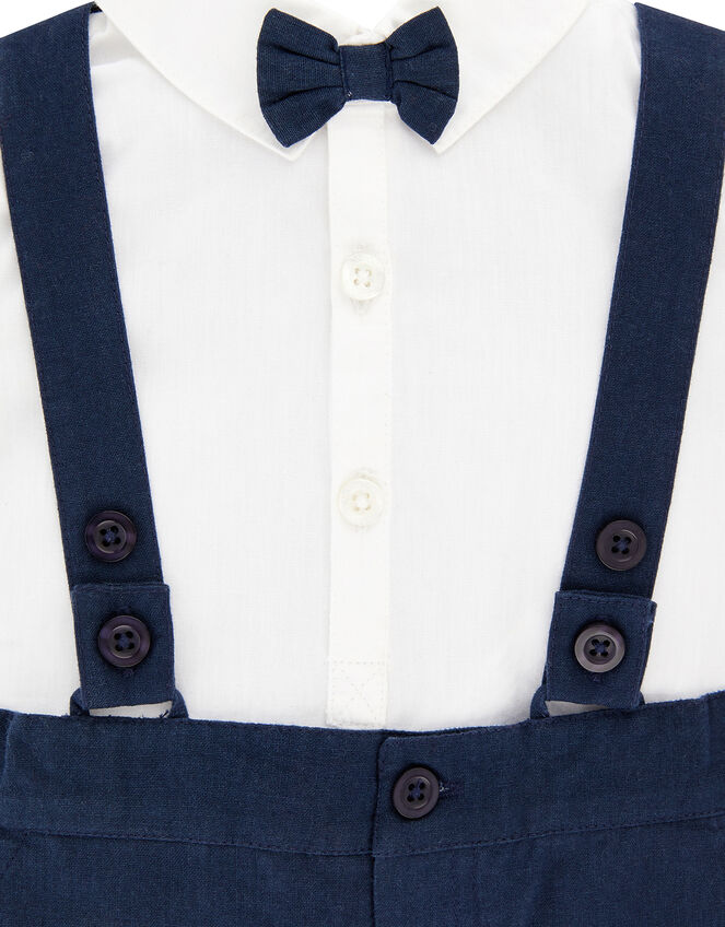 Newborn Connor Mini Chino Smart Set, Blue (NAVY), large
