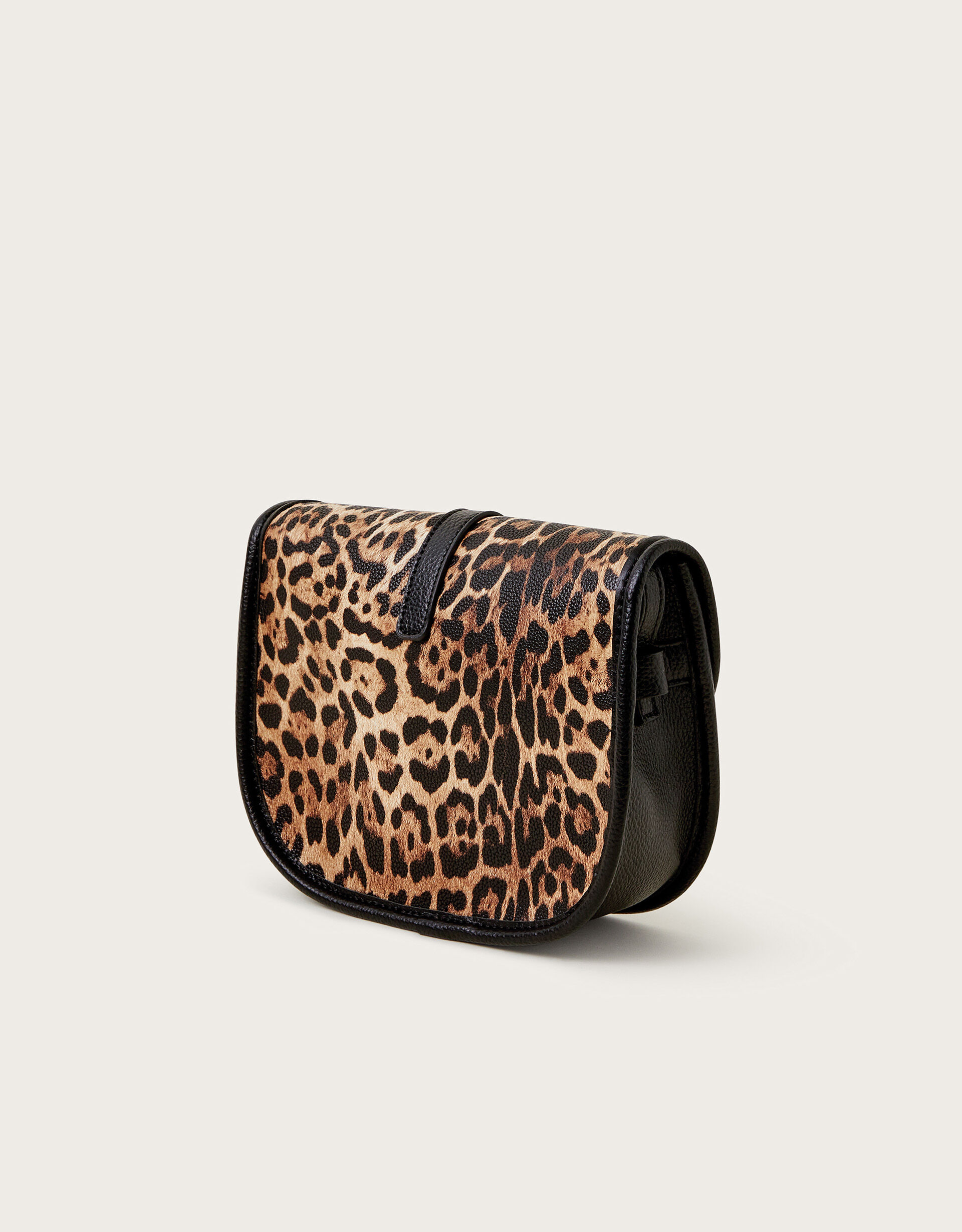 Mava Leopard Print Faux Leather Cross Body Bag