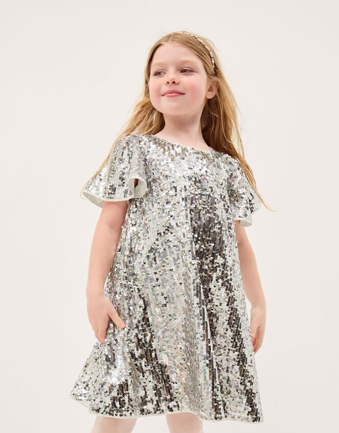 Rainbow Sequin Party Dress, Multi (MULTI), large