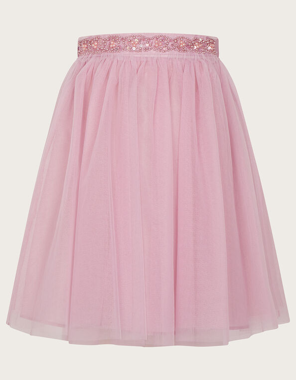 Land of Wonder Beaded Belt Tutu Skirt, Pink (DUSKY PINK), large