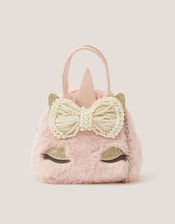 Fluffy Bow Unicorn Handbag, , large