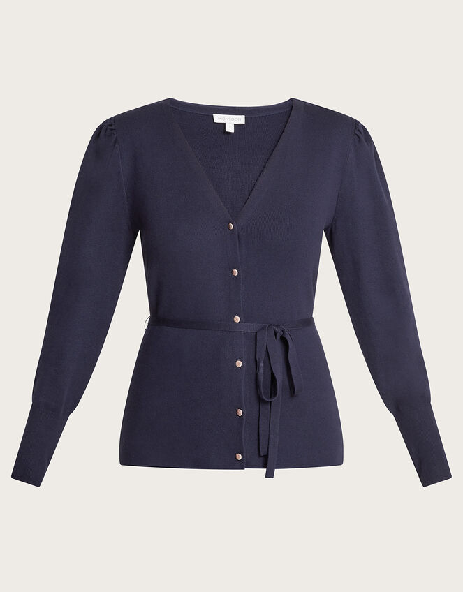 Smart Ribbed Cardigan with LENZING™ ECOVERO™ , Blue (MIDNIGHT), large