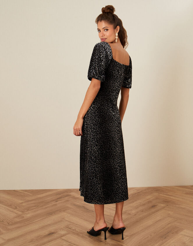 Annie Animal Devore Dress, Black (BLACK), large