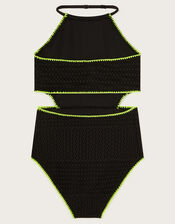 Crochet Swimsuit , Black (BLACK), large