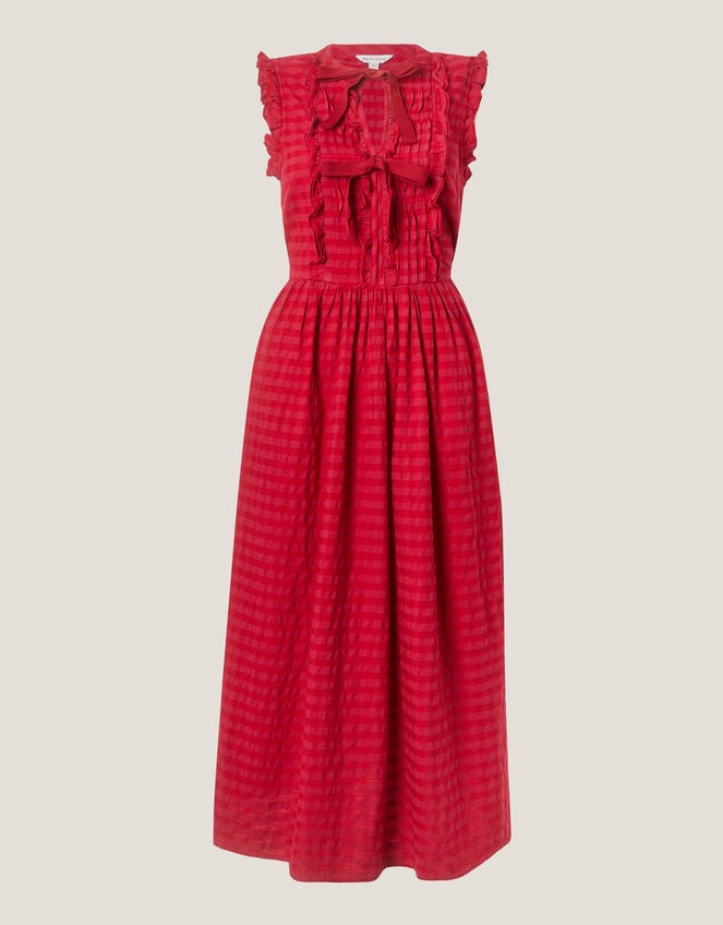 Bea Sleeveless Gingham Midi Dress, Pink (PINK), large