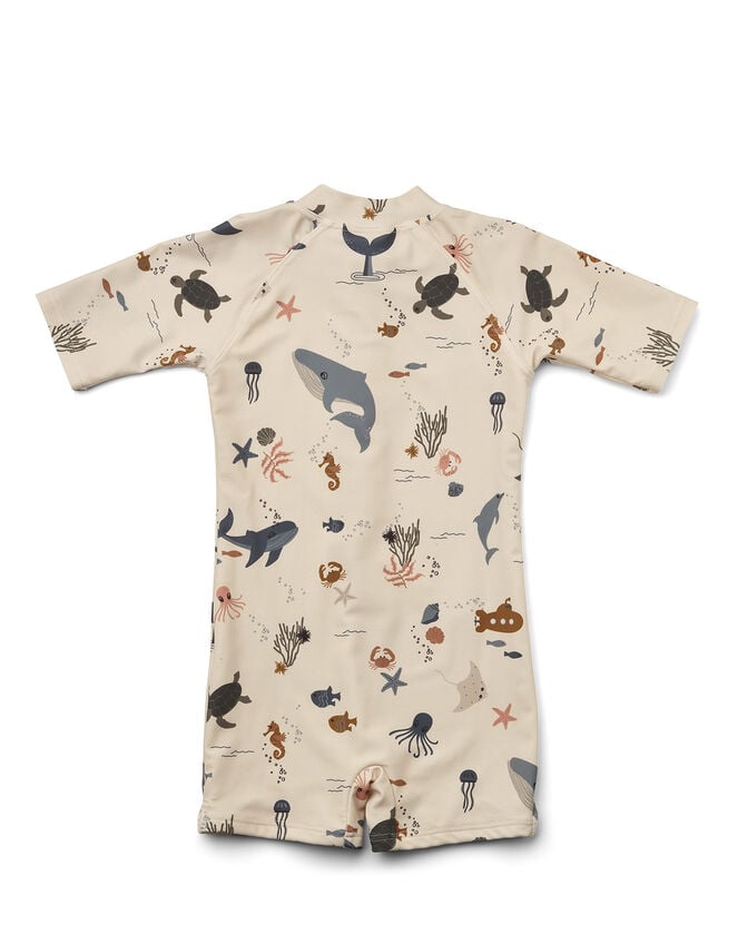 Liewood Max Sea Creature Jumpsuit, Camel (BEIGE), large