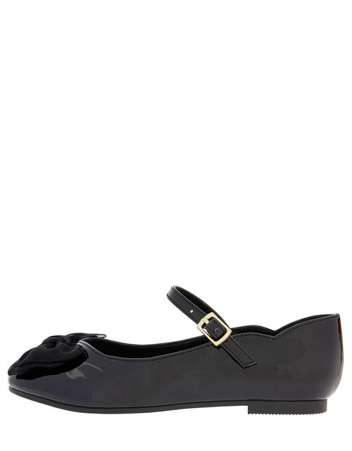 Emery Patent Bow Ballerina Flats Black Girls Flat Shoes Monsoon Uk