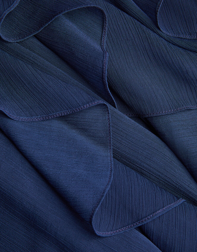 Arizona Halter Ruffle Prom Dress, Blue (NAVY), large