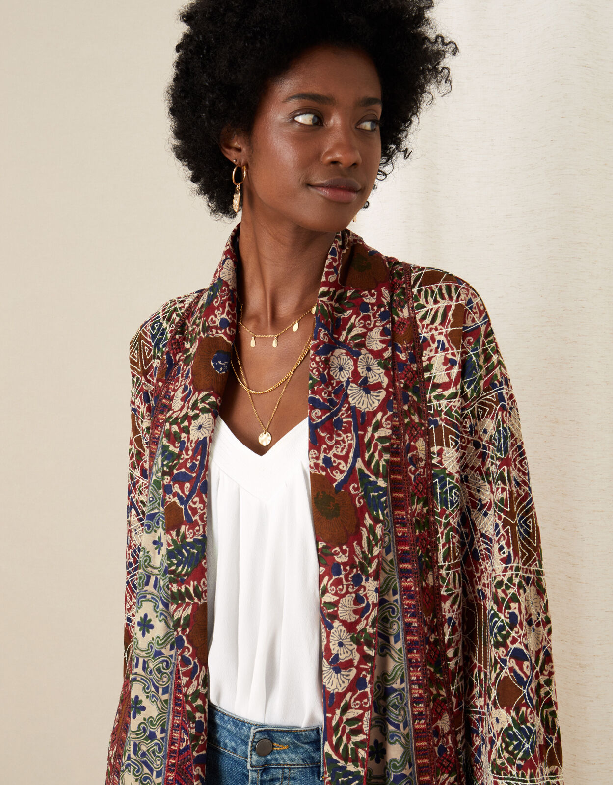 Jamie Quilted Jersey Longline Jacket 