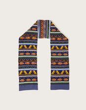 Dinosaur Fair Isle Scarf, , large