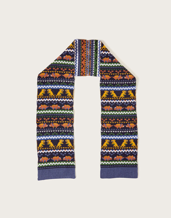 Dinosaur Fair Isle Scarf, , large