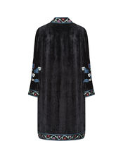 East Tara Embroidered Velvet Jacket, Black (BLACK), large