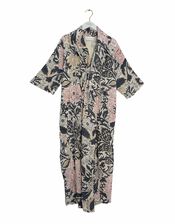 One Hundred Stars Rachel Floral Midi Dress, Brown (TAUPE), large