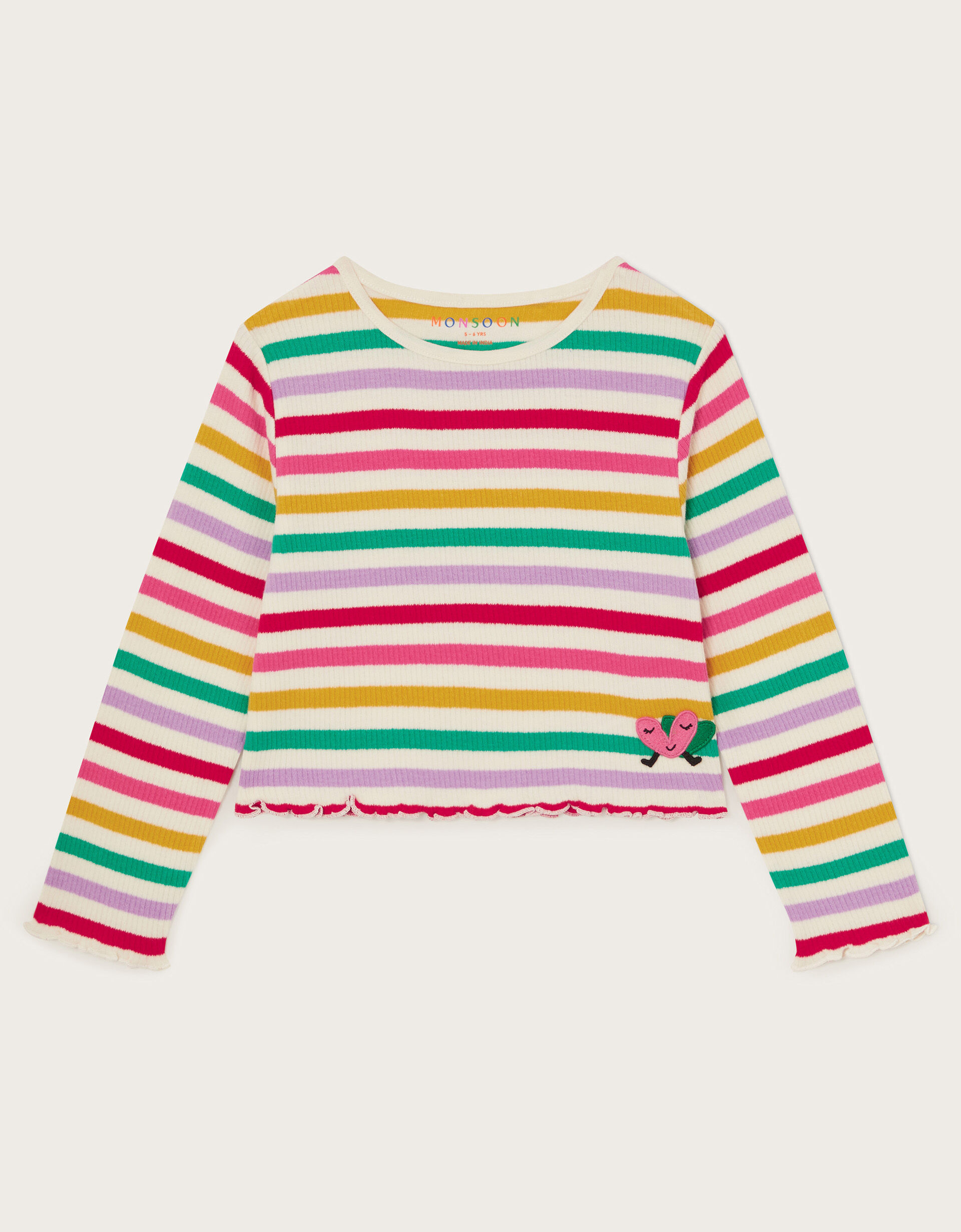 Rainbow striped t shirt top