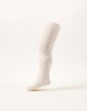 Baby 40 Denier Glitter Spot Tights, Gold (GOLD), large