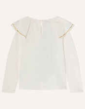 Long Sleeve Ballerina Top, Ivory (IVORY), large
