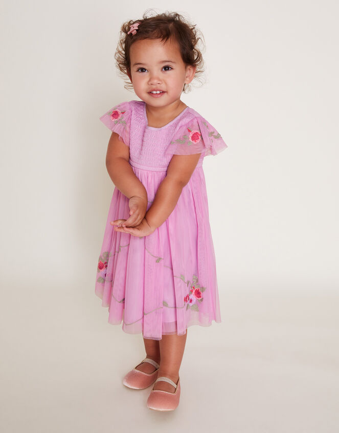 BABIES DRESS WITH SHIRRING CLEVER CLOGS