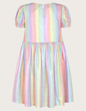 Rainbow Plisse Dress, Multi (MULTI), large