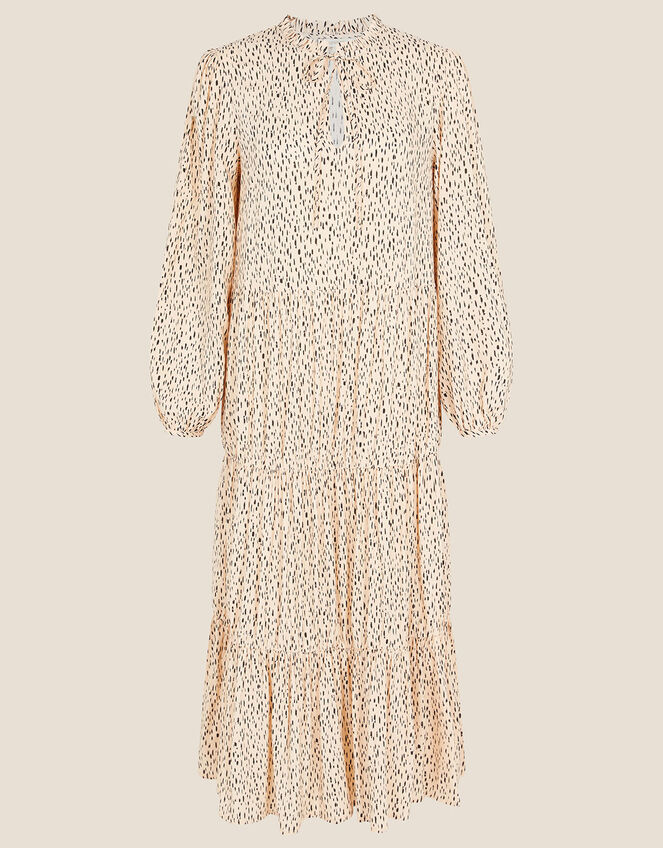Printed Tiered Maxi Dress, Natural (NATURAL), large