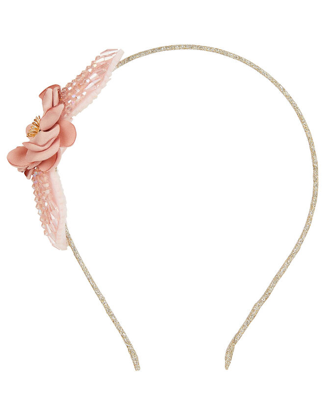 Sparkle Bead Flower Headband, , large