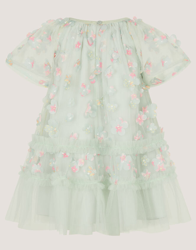 Baby Kala Floral Appliqu&eacute; Party Dress, Green (SAGE), large