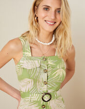 Palm Print Dress , Green (GREEN), large