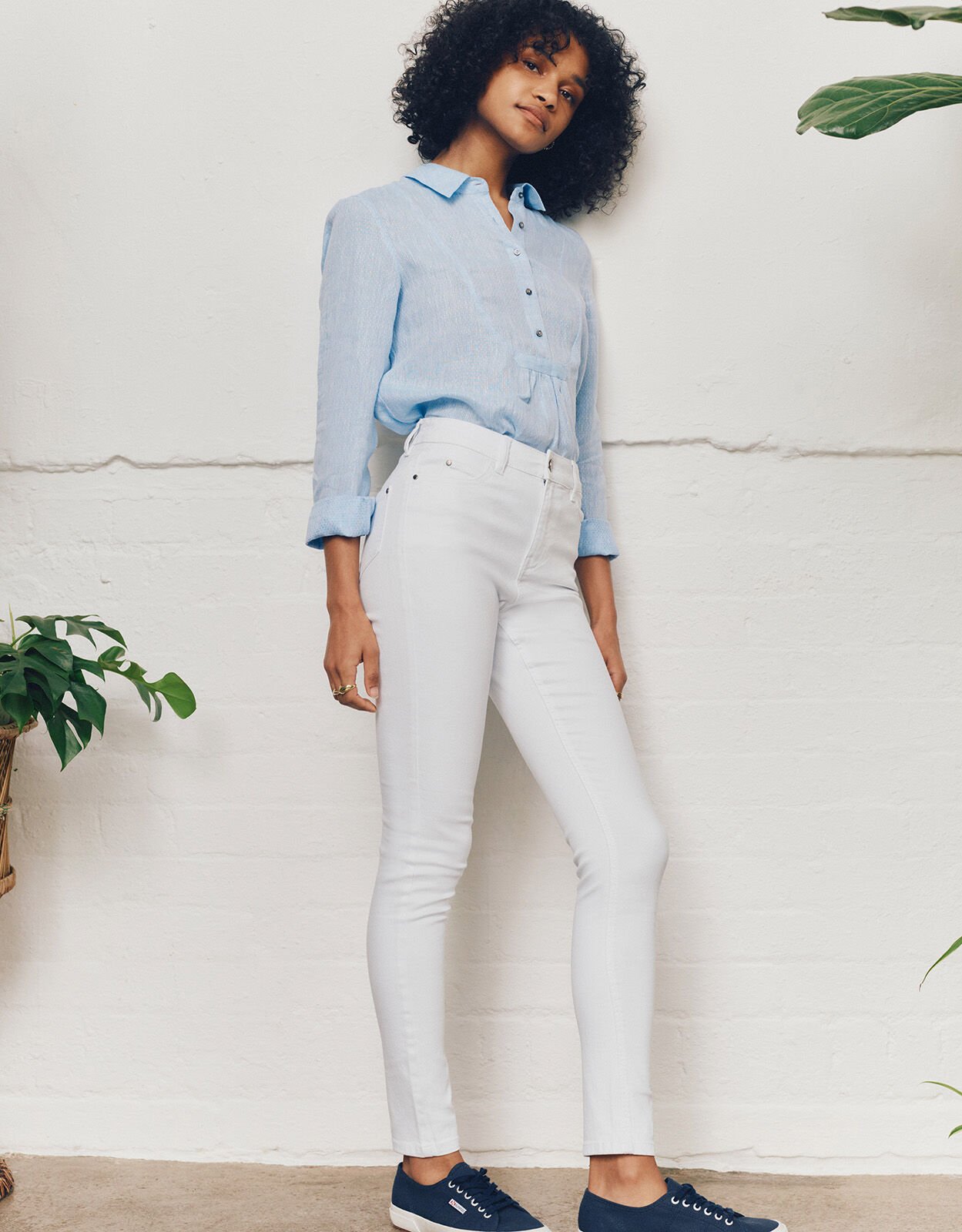Iris Regular Length Skinny Jeans White