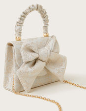 Jacquard Bow Handbag, , large