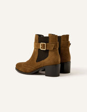 Sasha Suede Brogue Ankle Boots, Tan (TAN), large