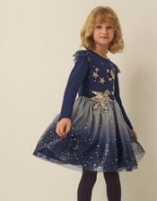 Unicorn Ombr&eacute; Disco Dress, Blue (NAVY), large