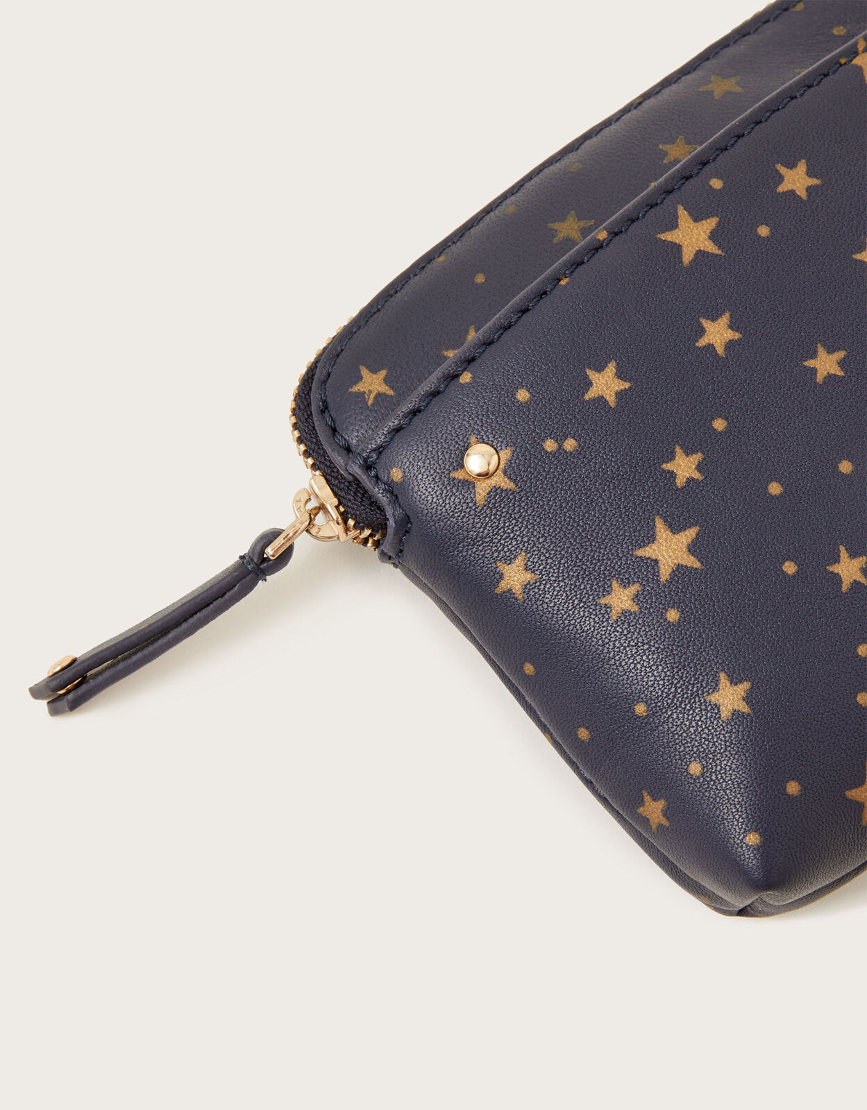 Star Print Large Leather Pouch Bags Purses Monsoon UK