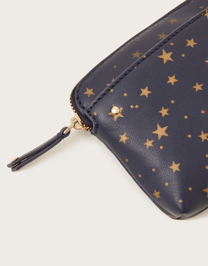 Star Print Large Leather Pouch Bags & Purses Monsoon UK.